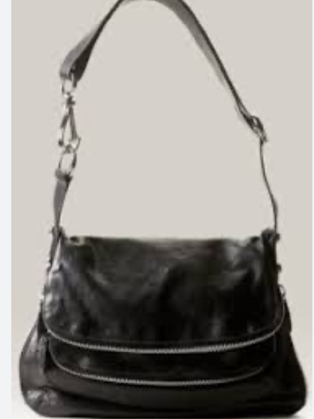 NEW DONNA KARAN VTG Y2K Downtown Messenger Black Leather Crossbody Bag Tom Ford